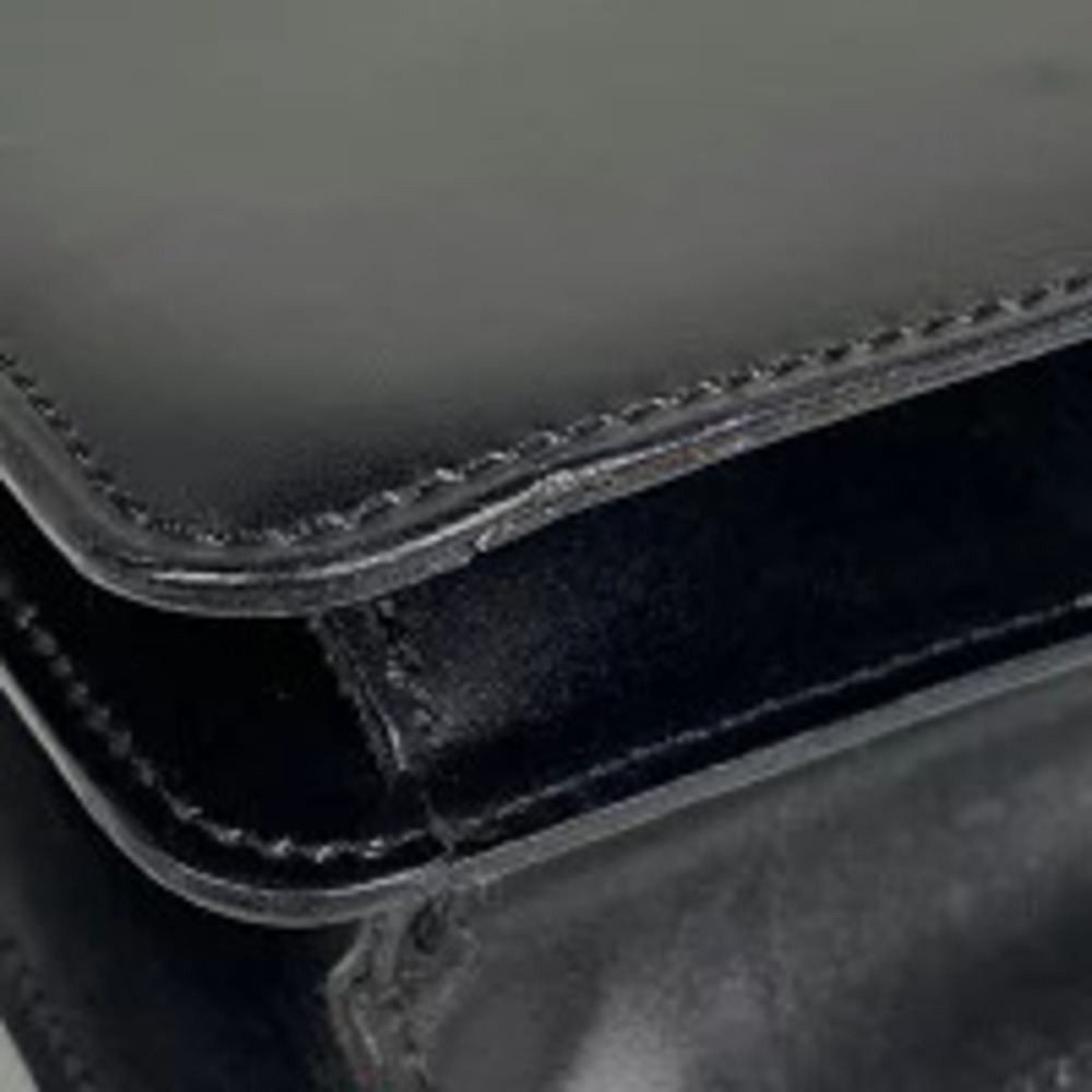 Celine Handbag Double Flap Leather Black - Picture 3 of 7